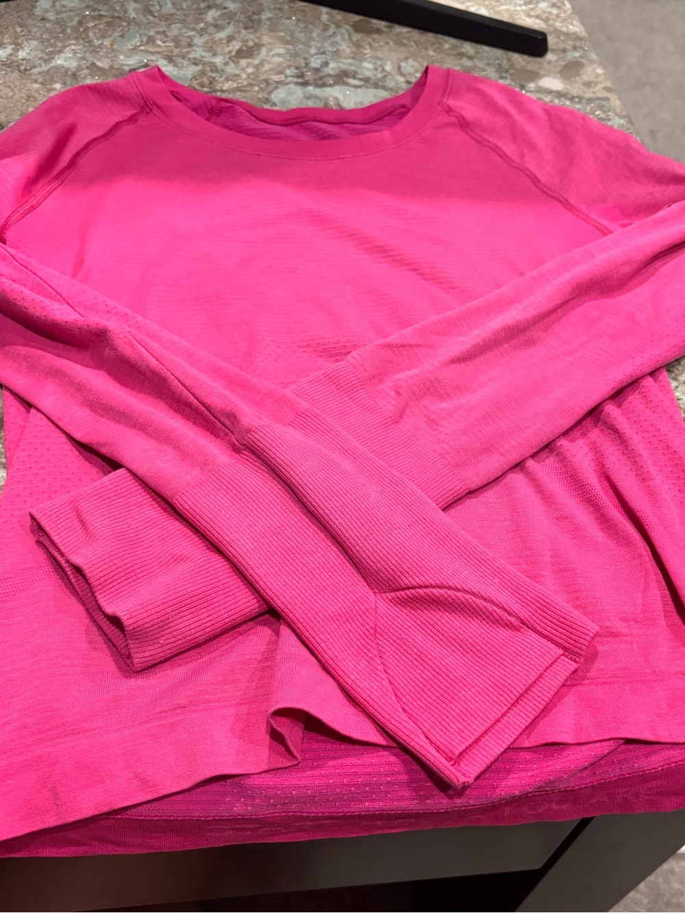 lululemon athletica Hot Pink Long-Sleeve Crew Top (no rip tag)